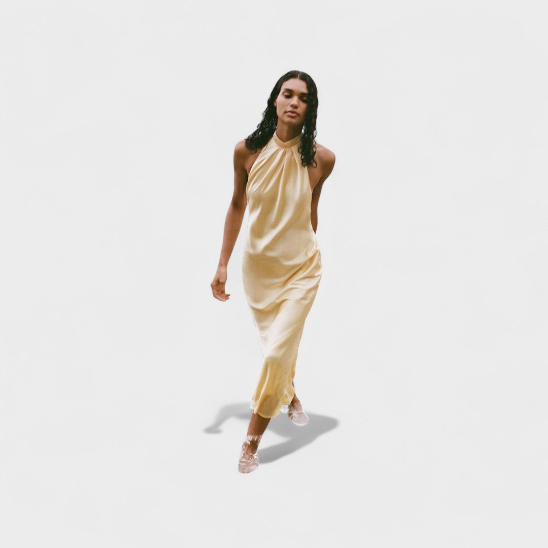 Gala - Halter Satin Kleid