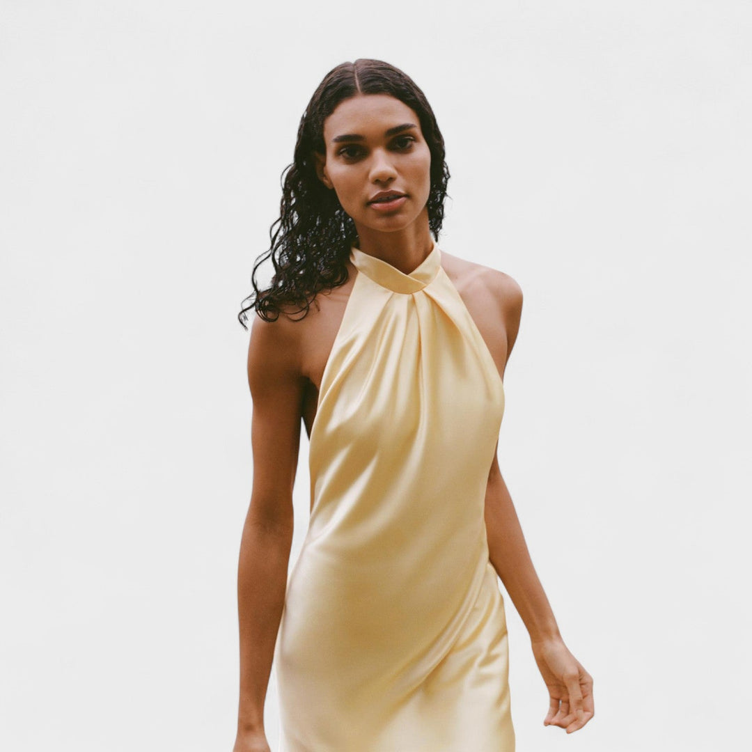 Gala - Halter Satin Kleid