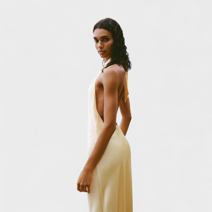 Gala - Halter Satin Kleid