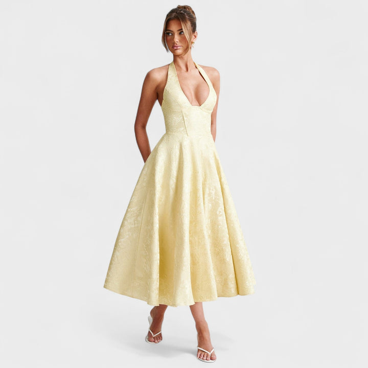 Halina - Midi-jurk met korset