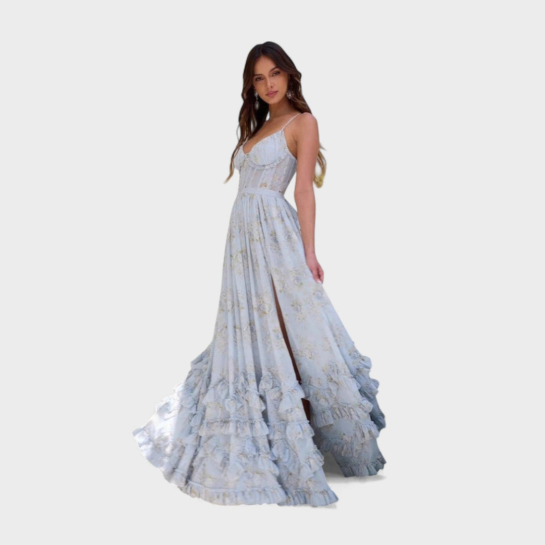 Florência - Lange bohemien jurk met split