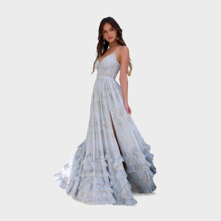 Florência - Lange bohemien jurk met split