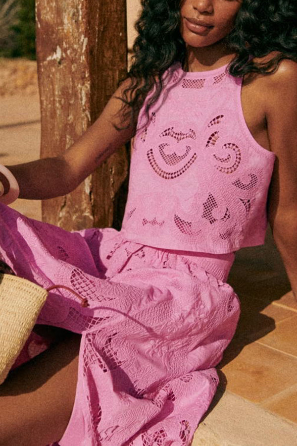 Moema - Roze Set in Kant