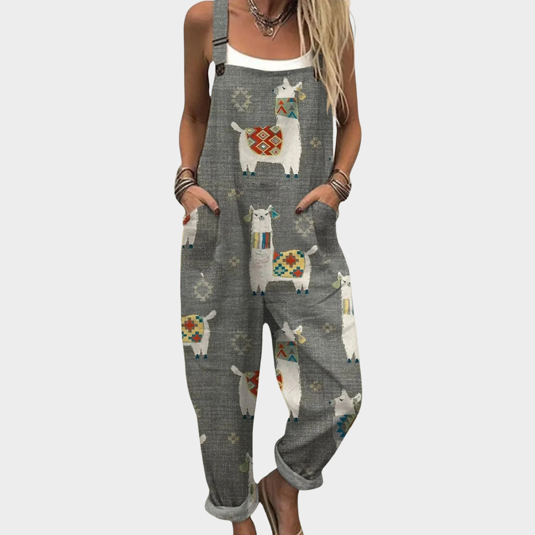 Comfortabele en Gedessineerde Jumpsuit