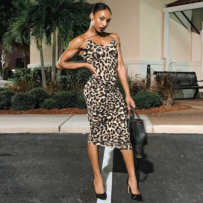 Leopard - Sexy Strakke Jurk