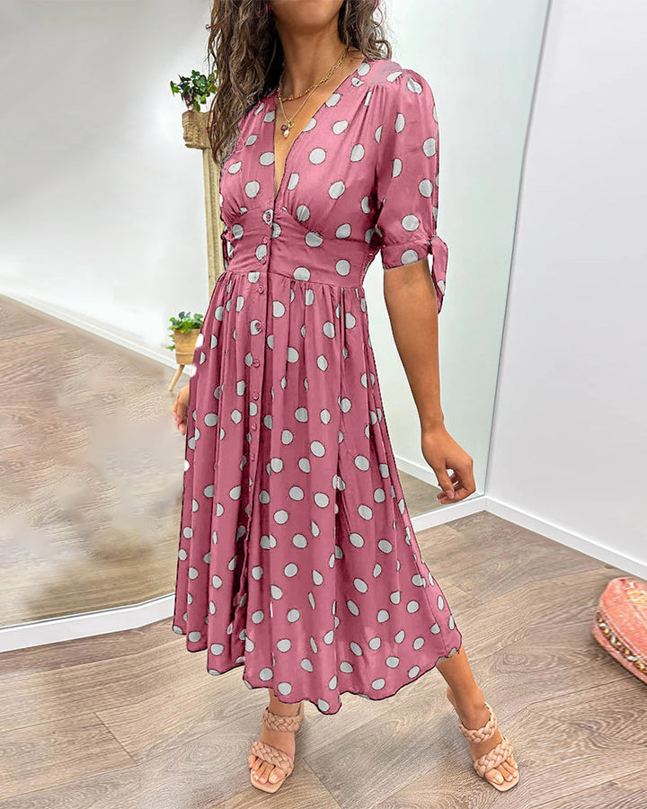 Mónica - Elegante Dotted Jurk