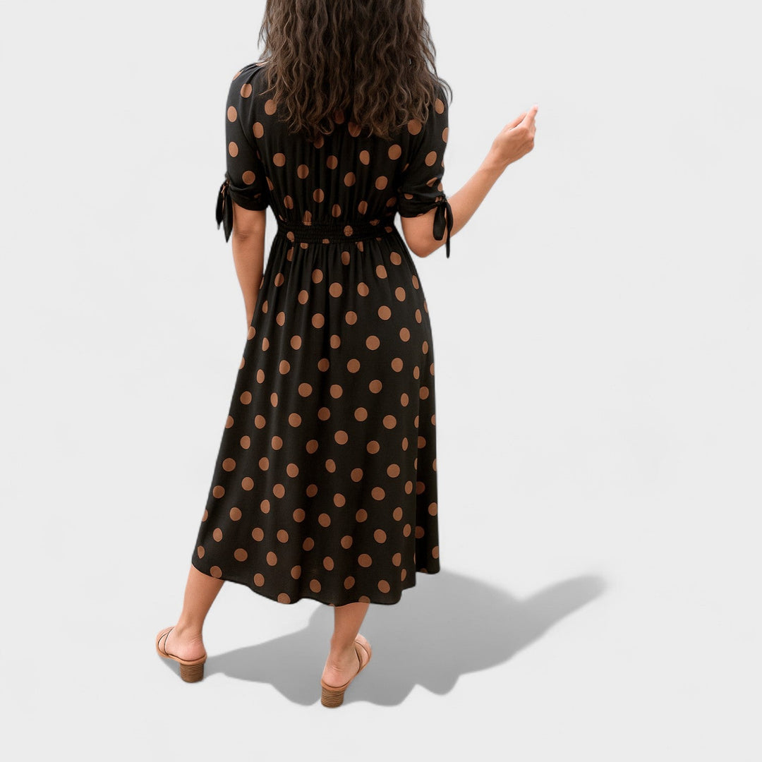 Eva - Midi Jurk met Maanprint