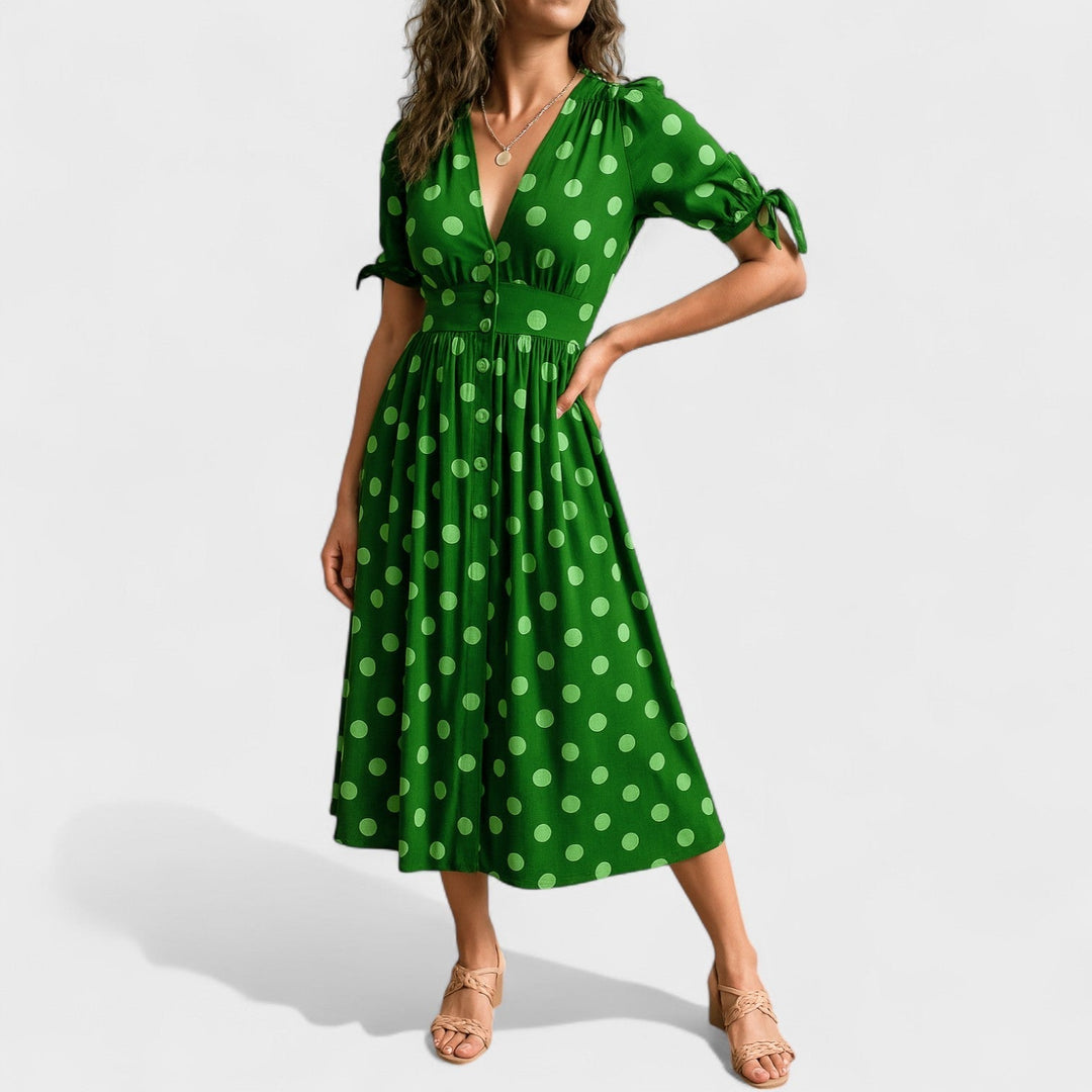 Eva - Midi Jurk met Maanprint