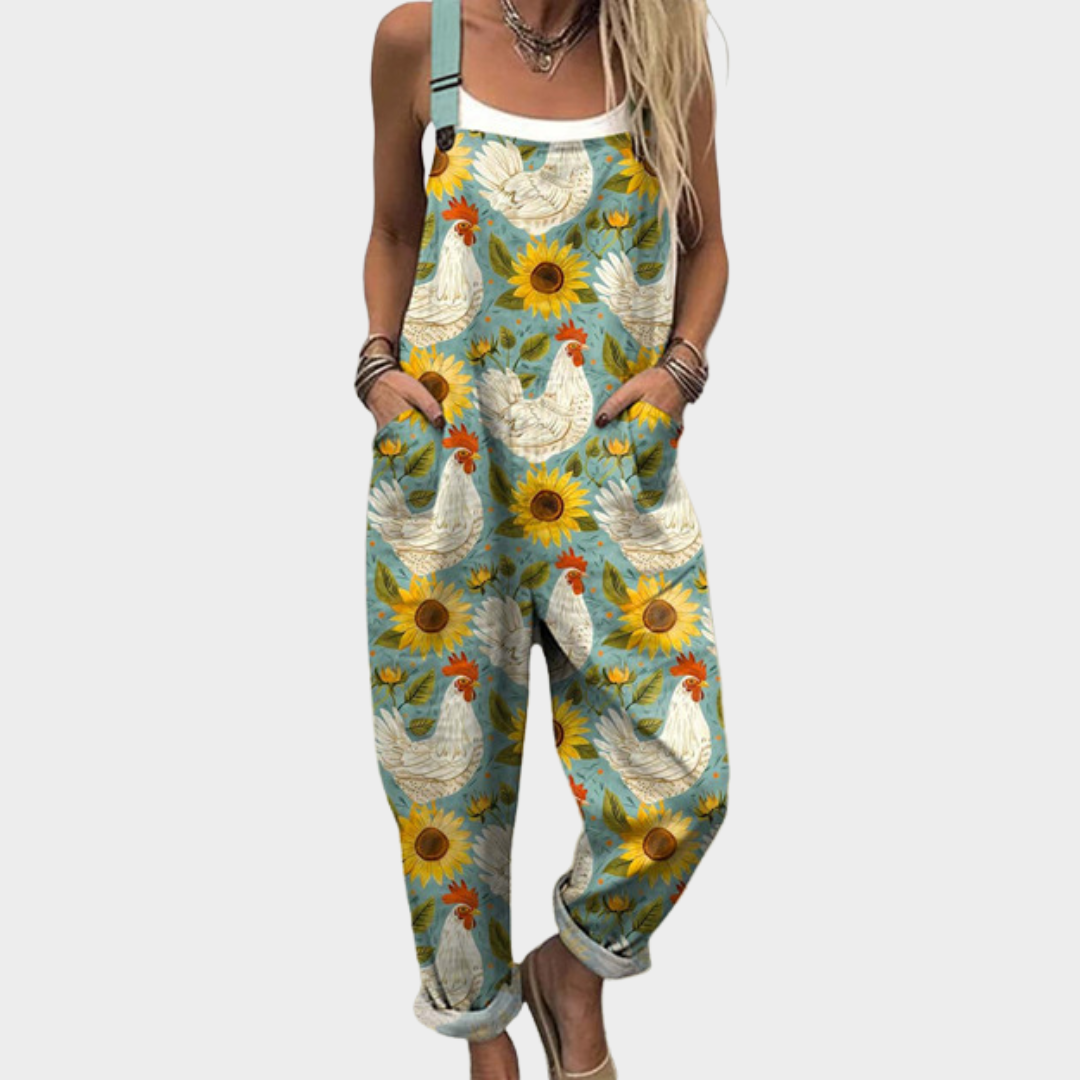 Comfortabele Gedessineerde Jumpsuit