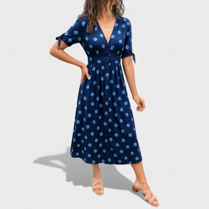 Eva - Midi Jurk met Maanprint
