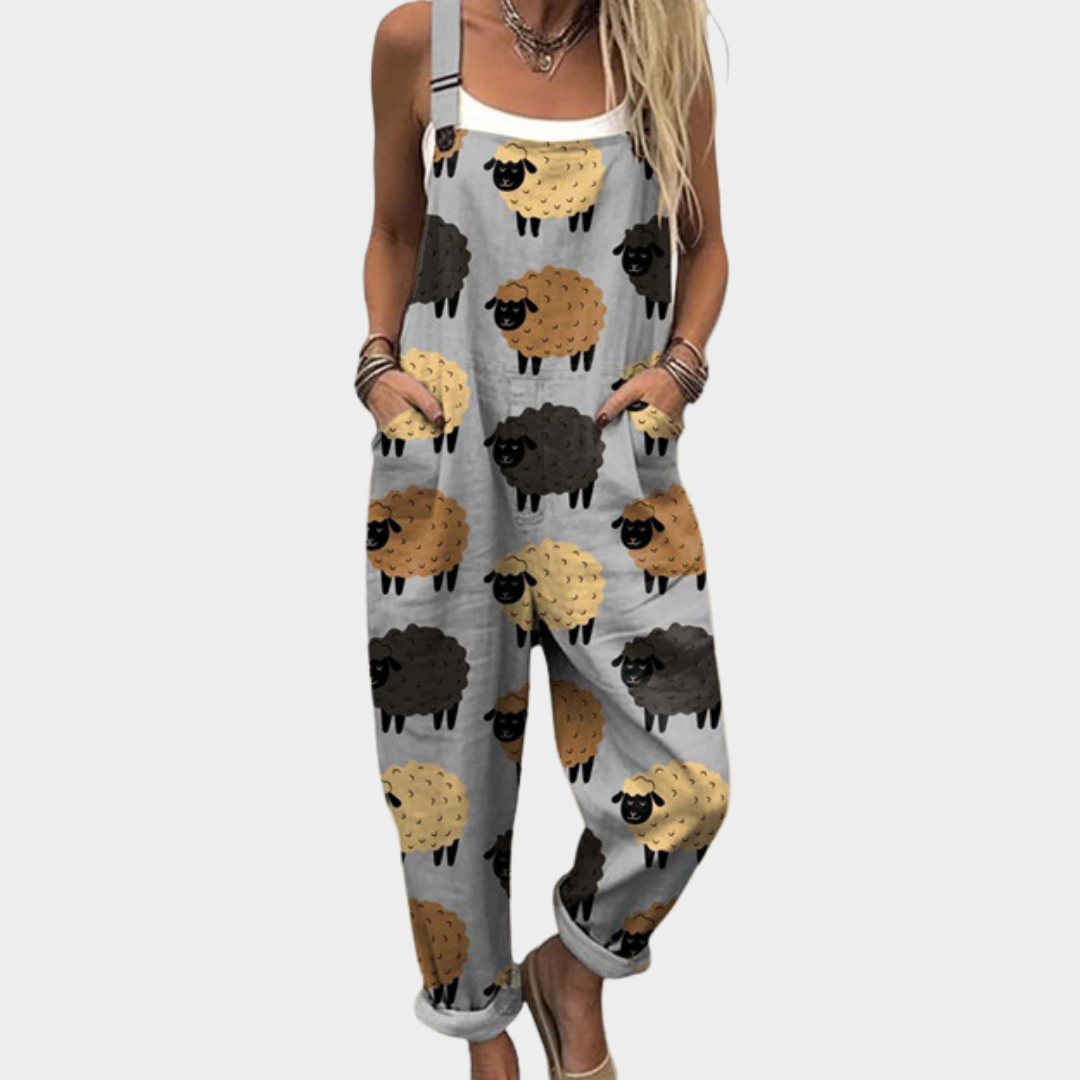 Comfortabele gedrukte jumpsuit