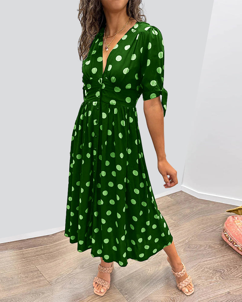 Mónica - Elegante Dotted Jurk
