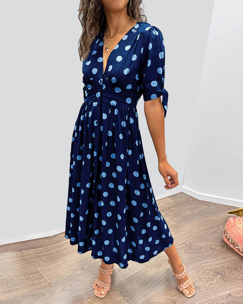 Mónica - Elegante Dotted Jurk