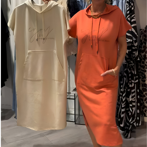 Sásquia - Casual jurk met capuchon