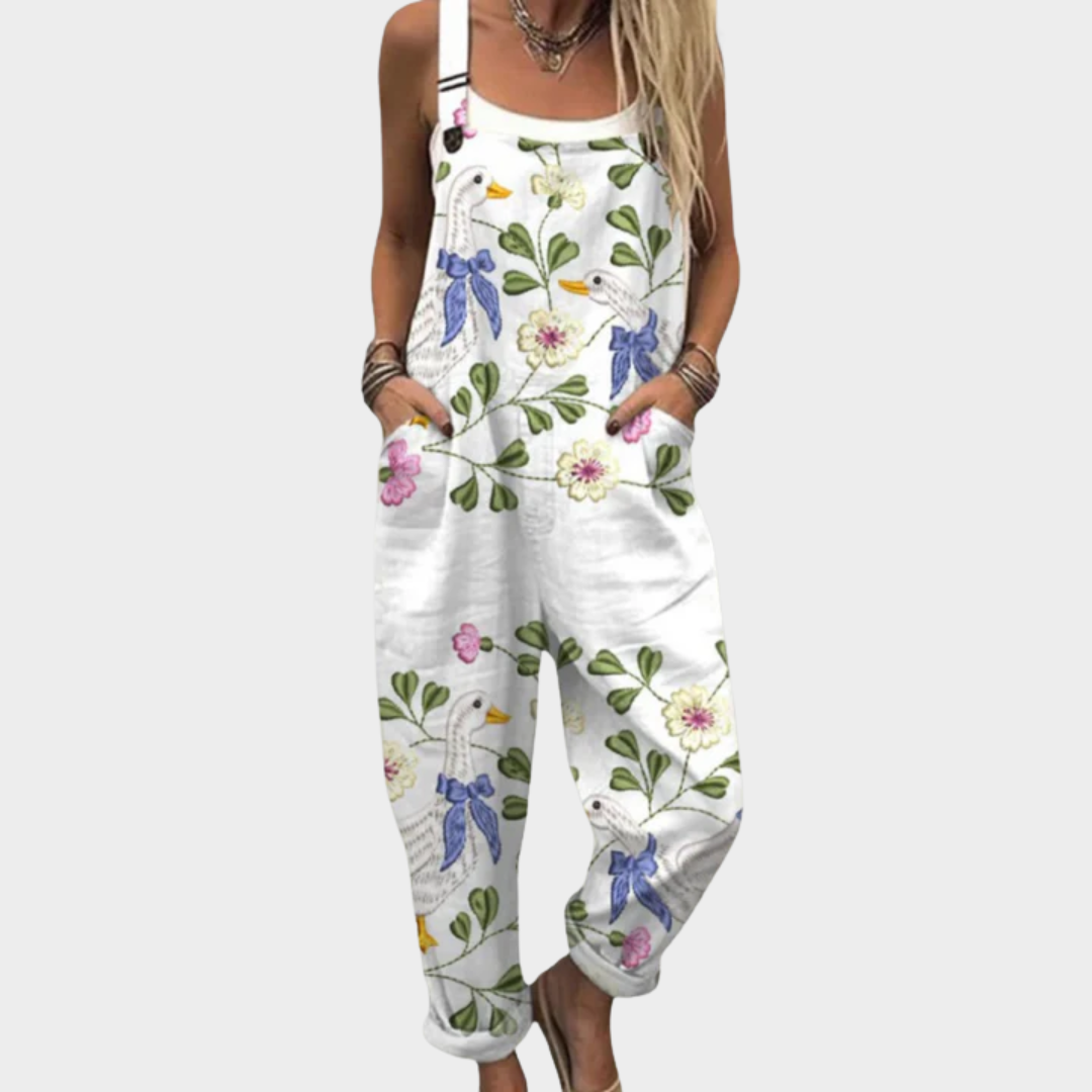 Comfortabele en Gedessineerde Jumpsuit