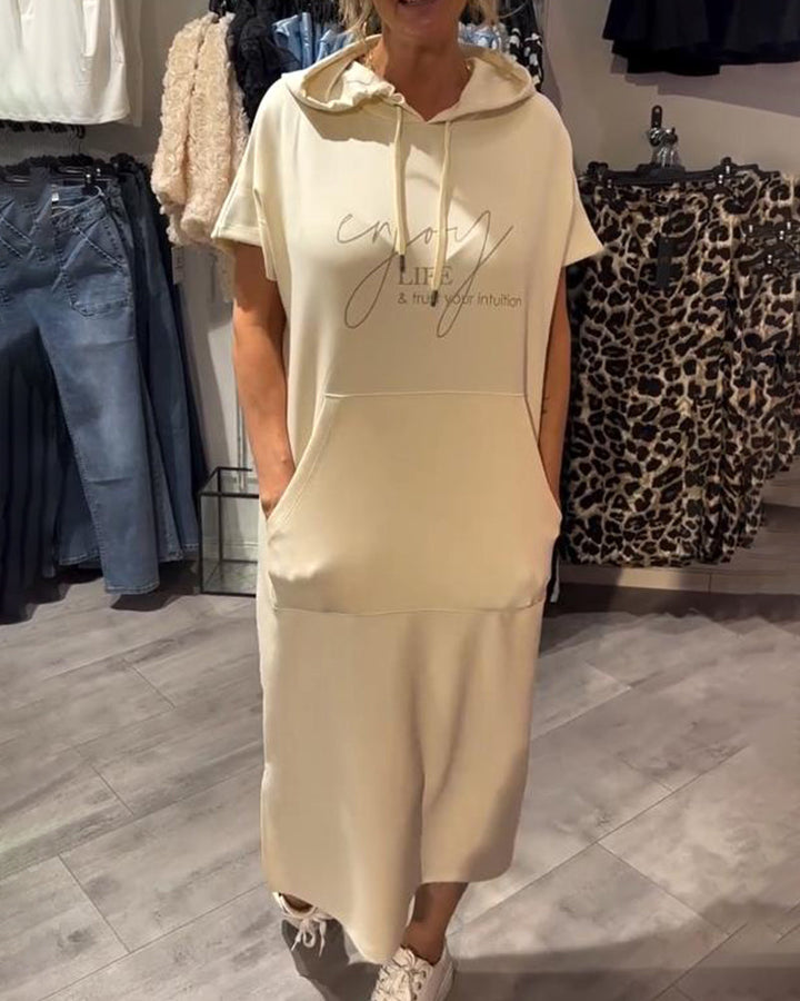 Sásquia - Casual jurk met capuchon