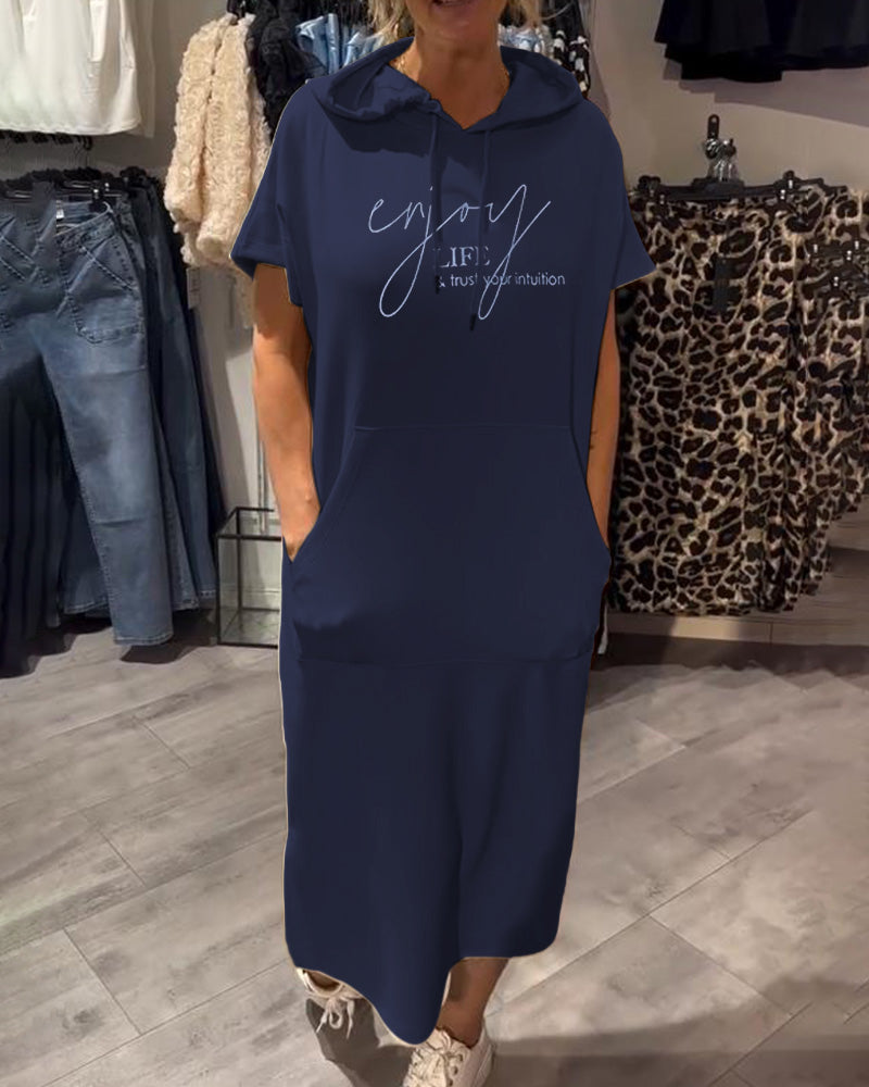 Sásquia - Casual jurk met capuchon