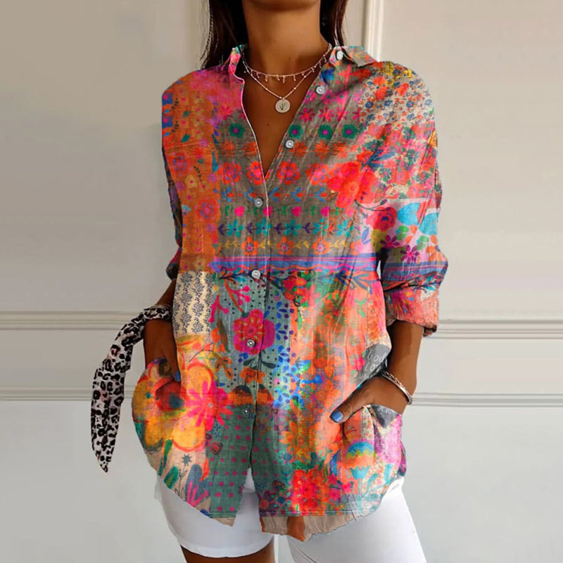 Rafaela - Blouse met Romantisch Patroon