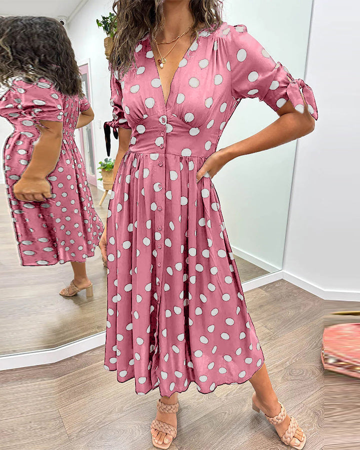 Mónica - Elegante Dotted Jurk