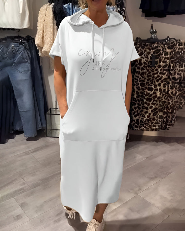 Sásquia - Casual jurk met capuchon