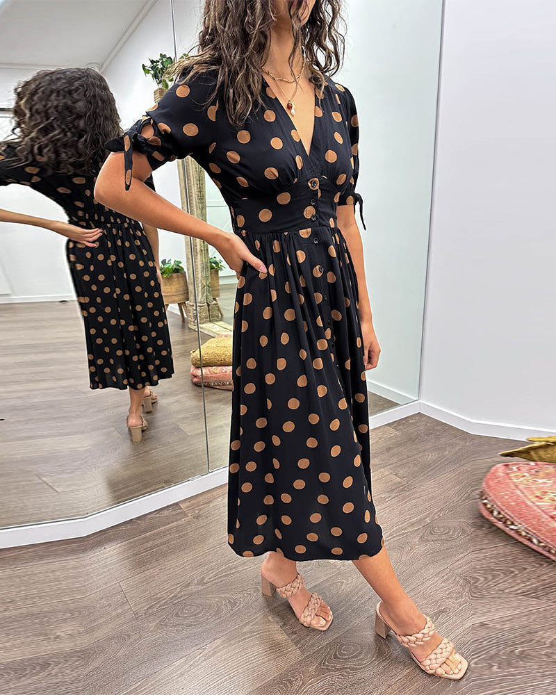 Mónica - Elegante Dotted Jurk