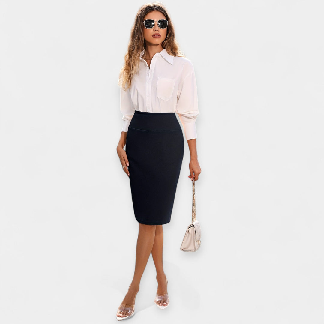 Hooggetailleerde Midi Rok