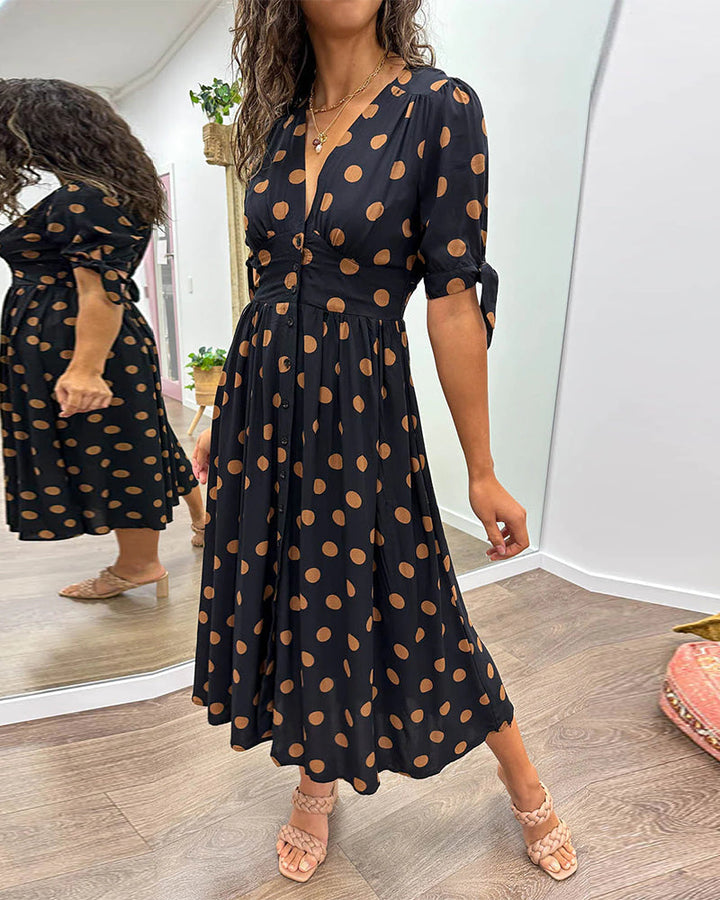 Mónica - Elegante Dotted Jurk