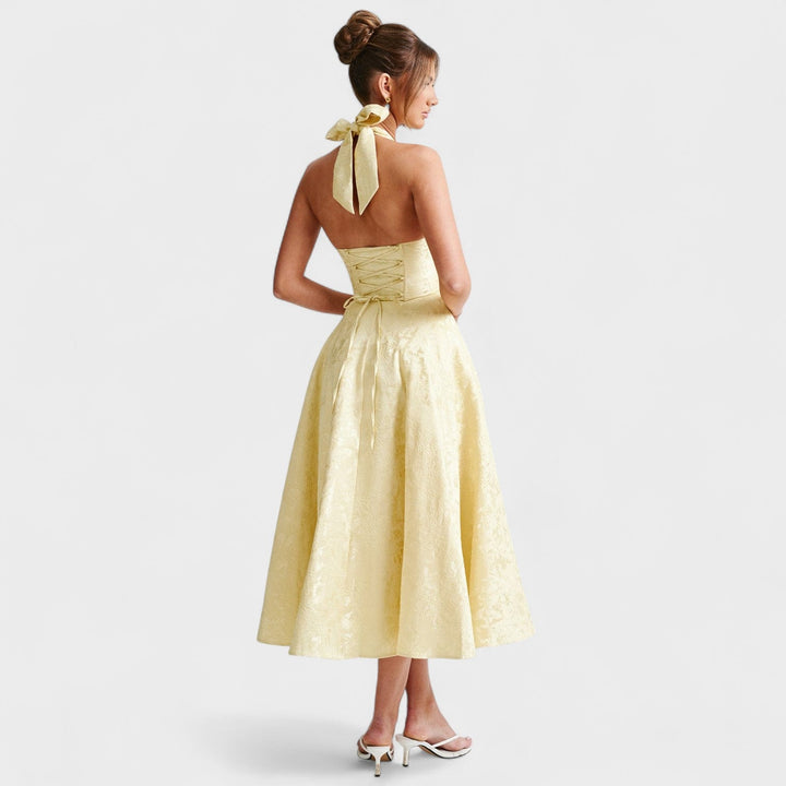 Halina - Midi-jurk met korset