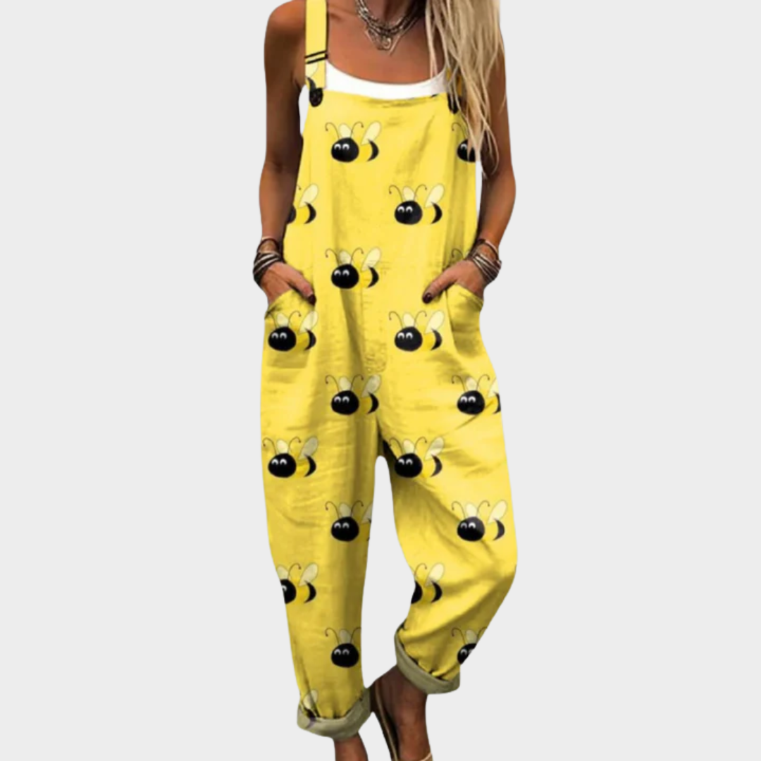 Comfortabele en Geprinte Jumpsuit