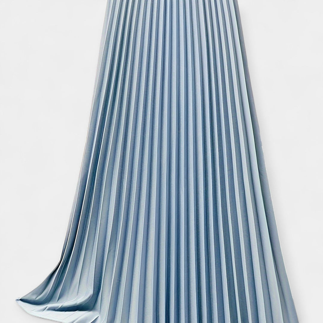 Plissé Satin Lange Rok