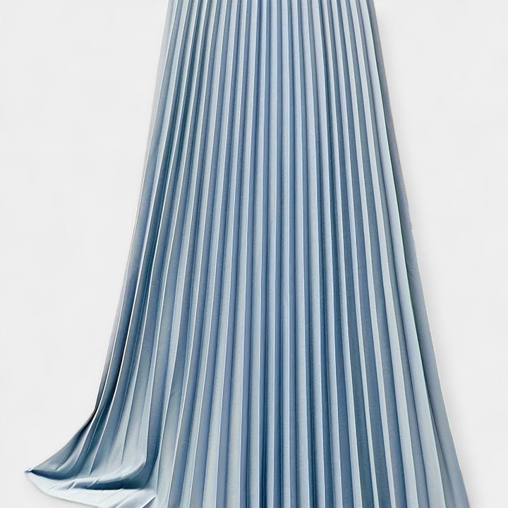 Plissé Satin Lange Rok