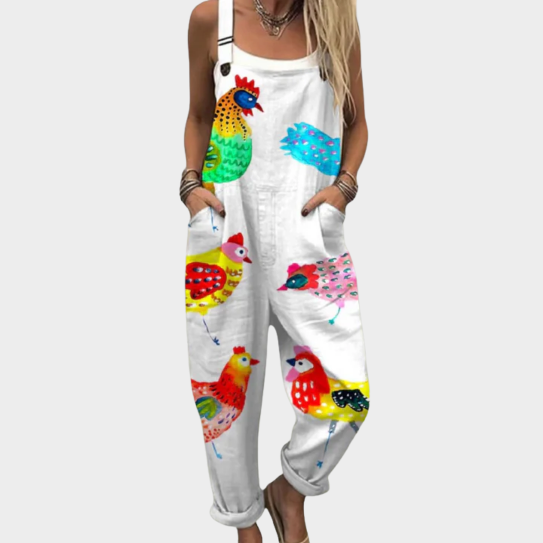 Comfortabele Gedessineerde Jumpsuit