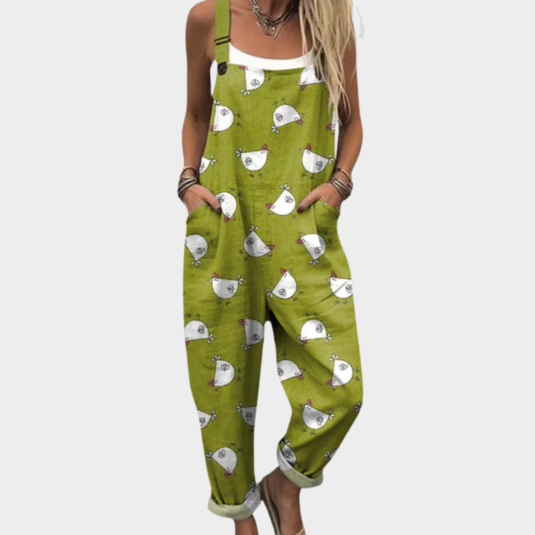 Comfortabele en Gedessineerde Jumpsuit