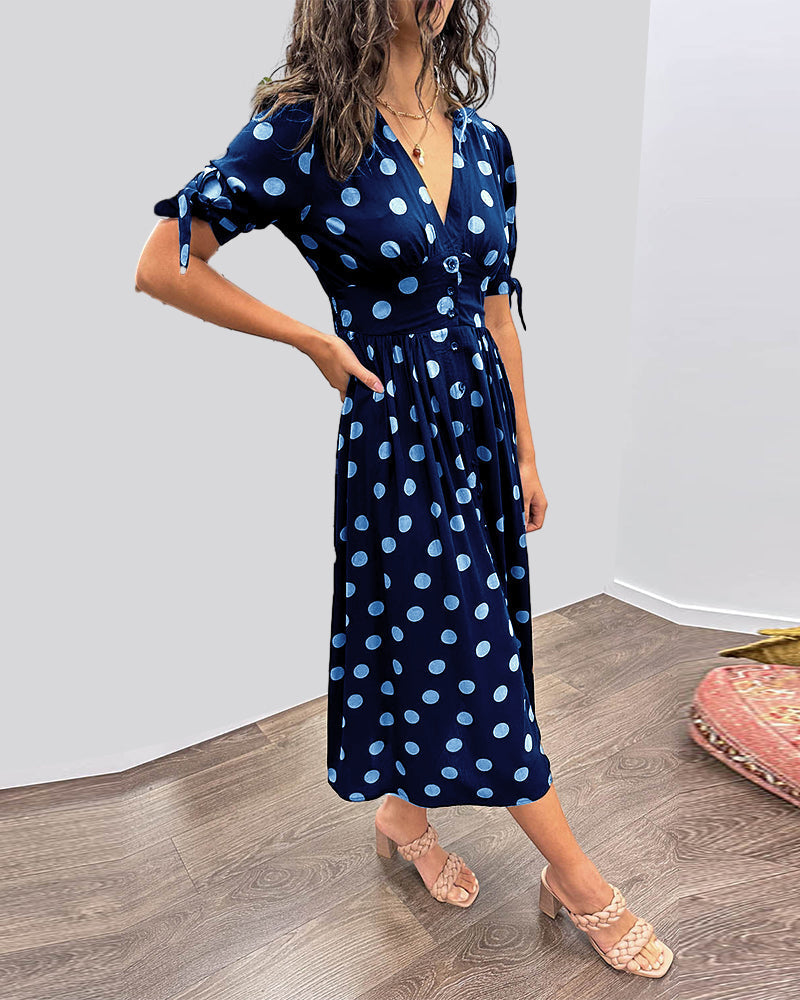 Mónica - Elegante Dotted Jurk