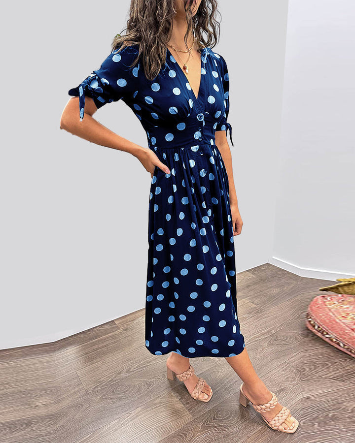 Mónica - Elegante Dotted Jurk