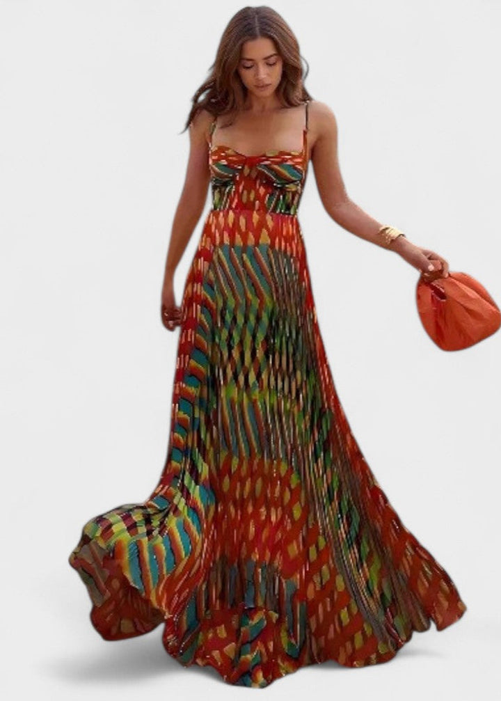 Aria - Maxi Jurk Abstracte Print
