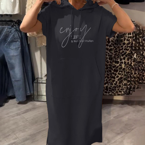 Sásquia - Casual jurk met capuchon