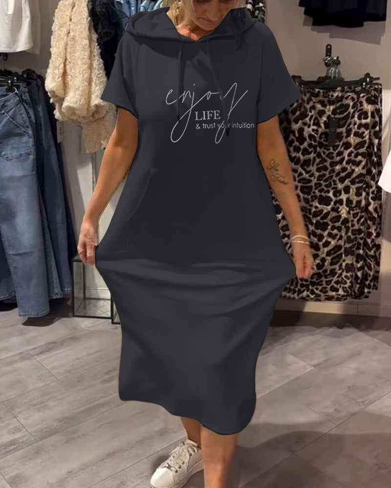 Sásquia - Casual jurk met capuchon