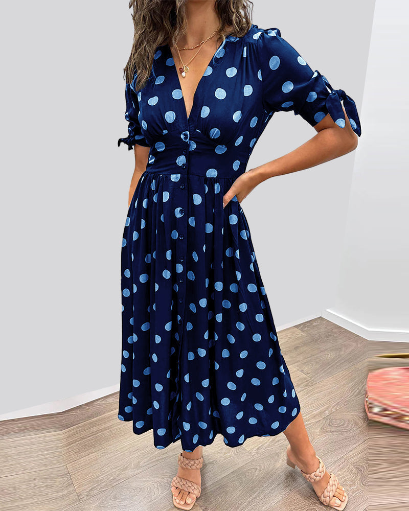 Mónica - Elegante Dotted Jurk