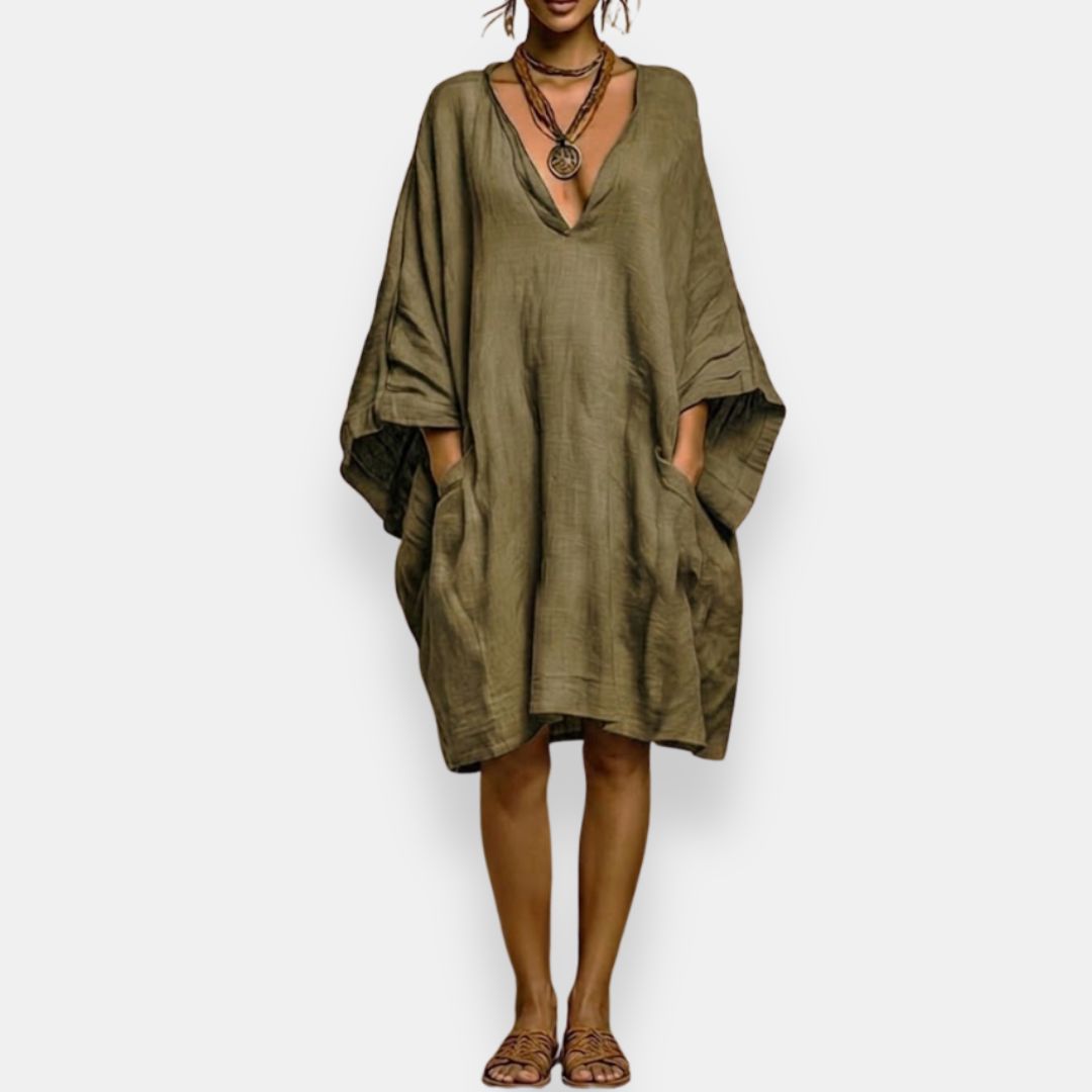 Cássia | Oversized Décolleté Jurk
