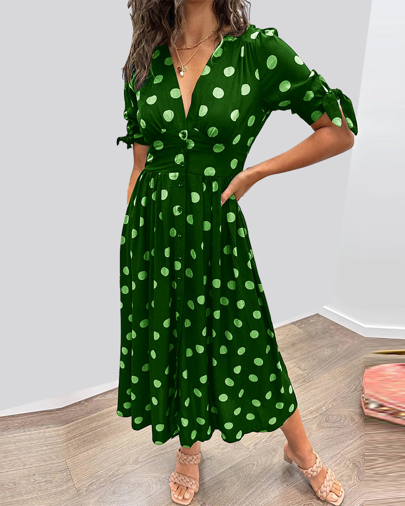 Mónica - Elegante Dotted Jurk