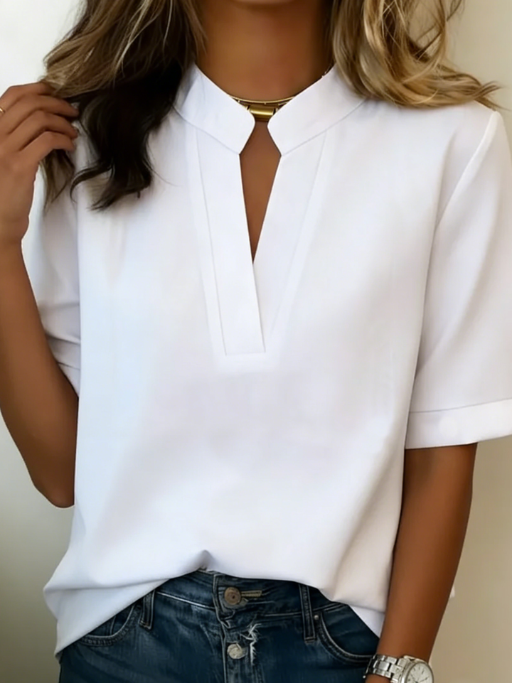 Élise — Elegante blouse met verfijnde kraag