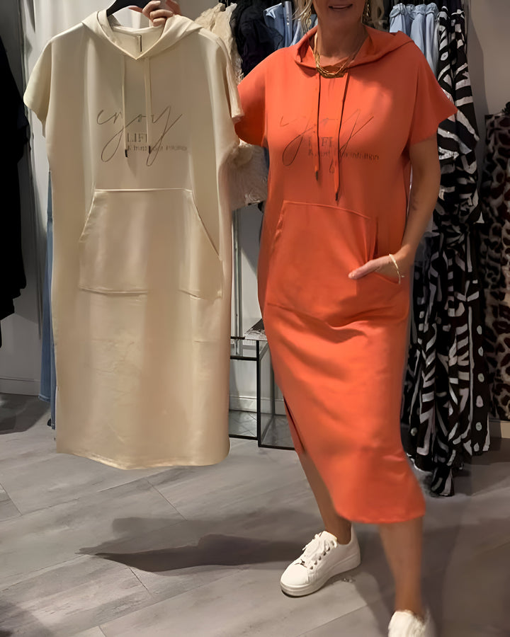 Sásquia - Casual jurk met capuchon