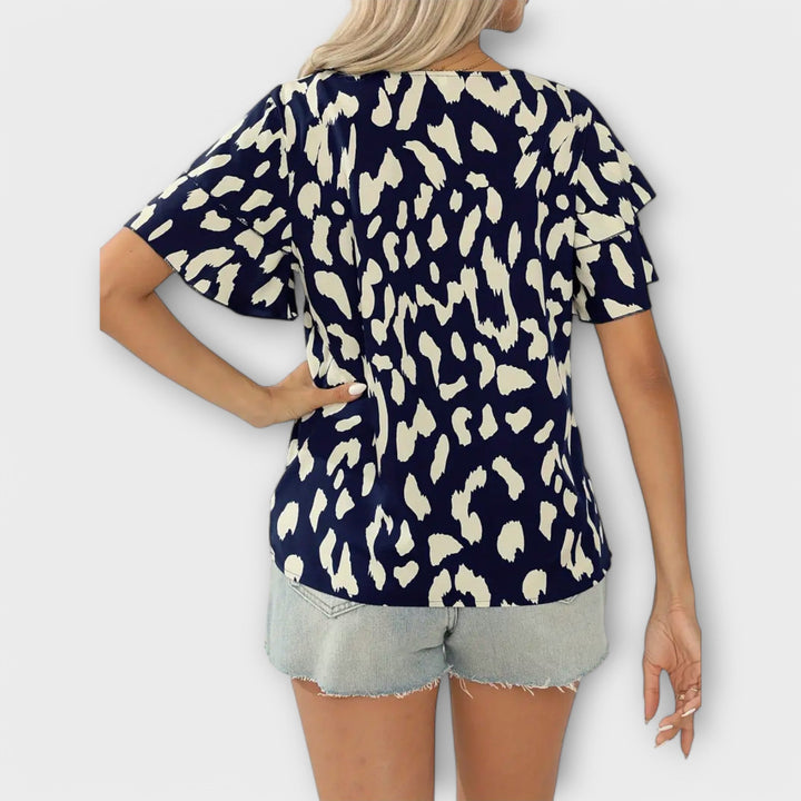 Evelyn - Casual blouse met ronde hals