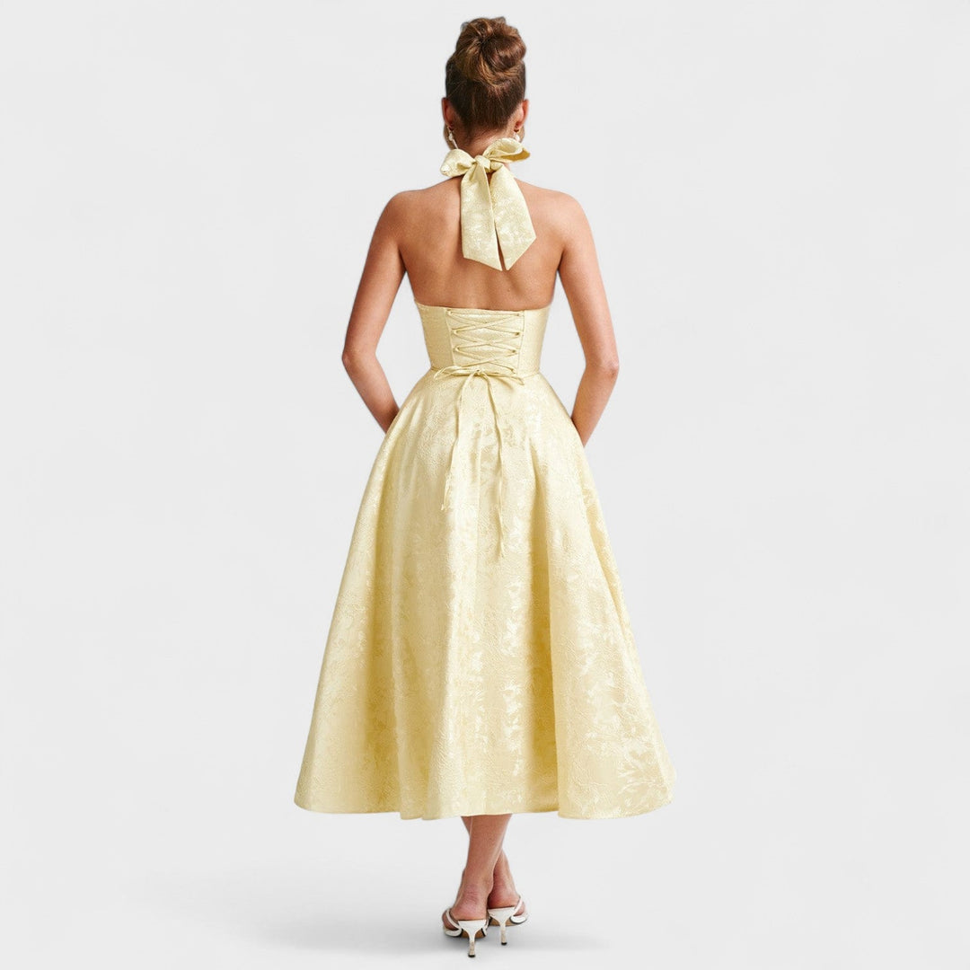 Halina - Midi-jurk met korset