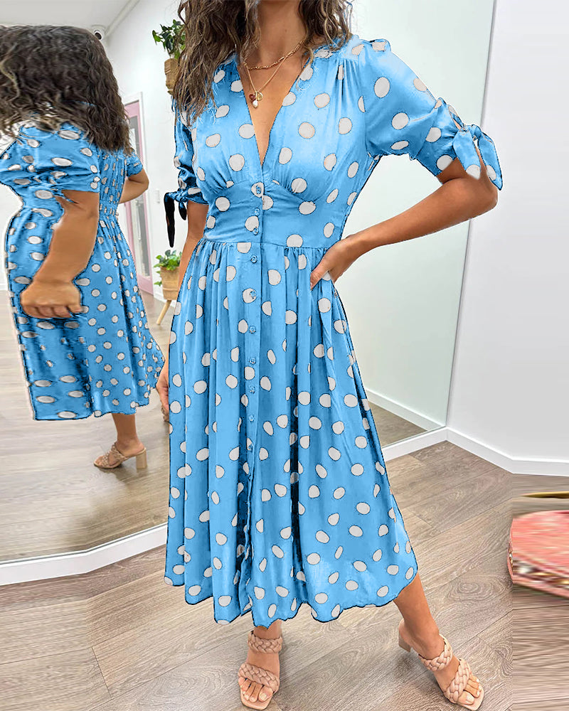 Mónica - Elegante Dotted Jurk