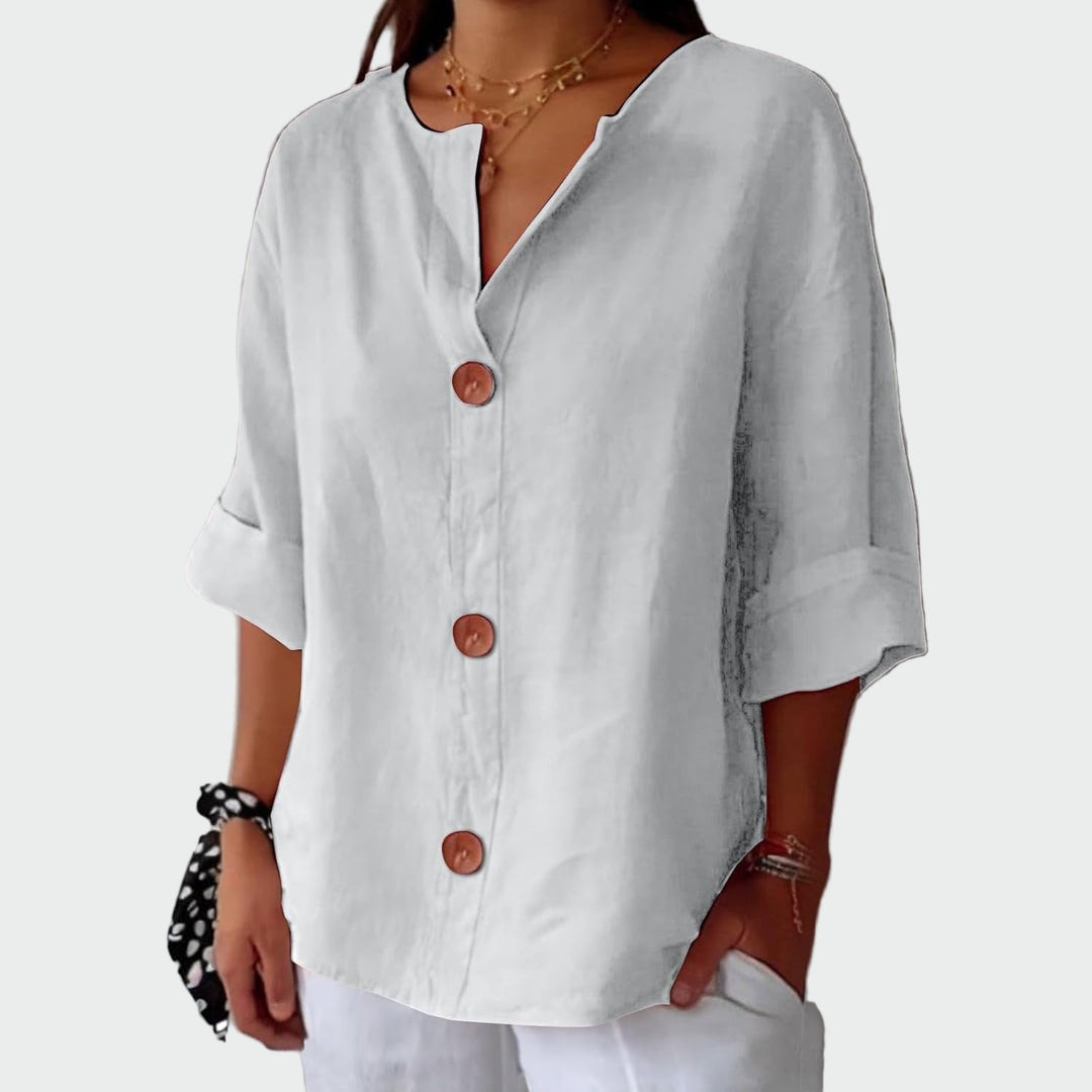 Casual blouse met textuur