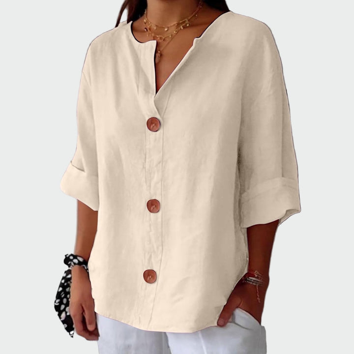 Casual blouse met textuur
