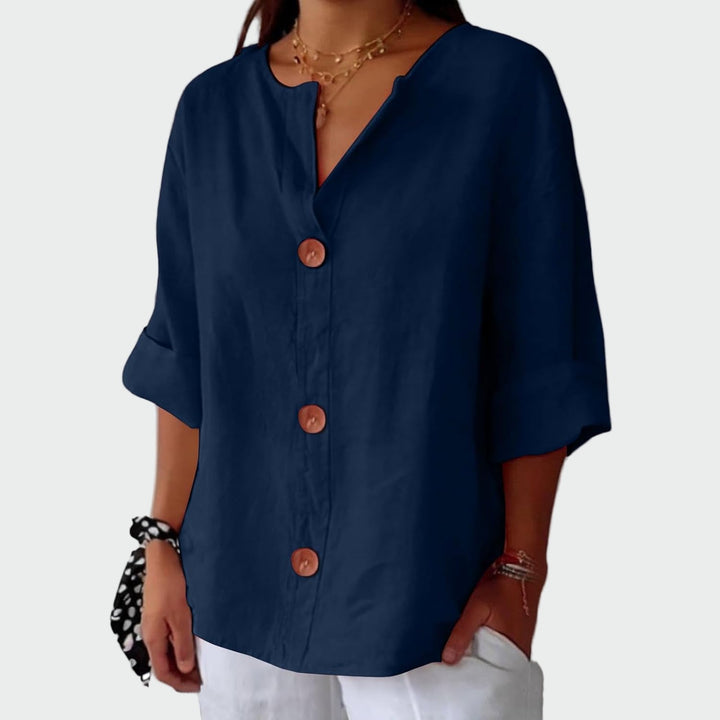 Casual blouse met textuur