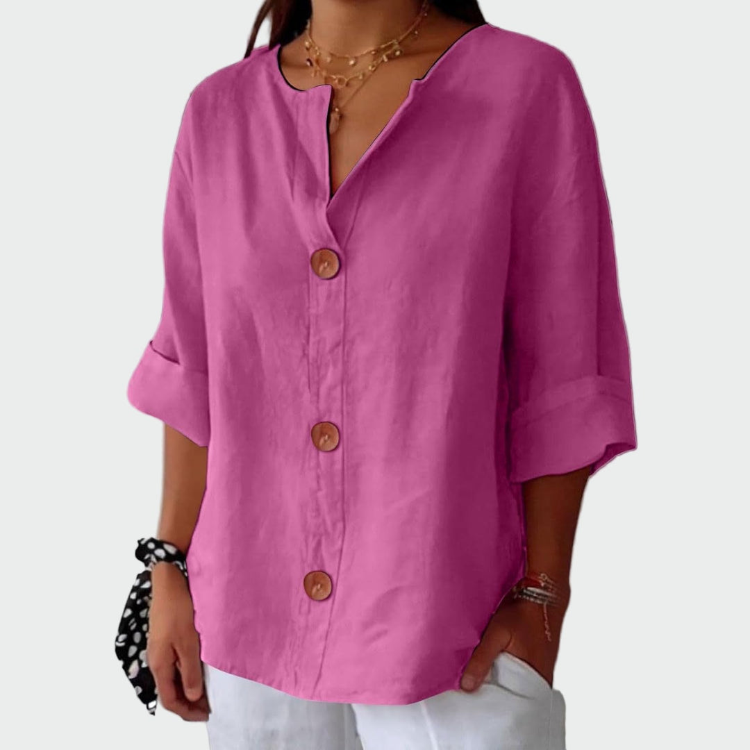 Casual blouse met textuur